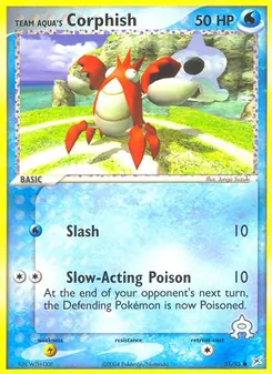 Team Aqua's Corphish card from Team Magma vs Team Aqua, number 51/95