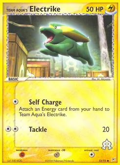Team Aqua's Electrike card from Team Magma vs Team Aqua, number 53/95