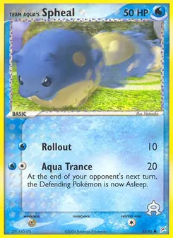 Team Aqua's Spheal card from Team Magma vs Team Aqua, number 57/95