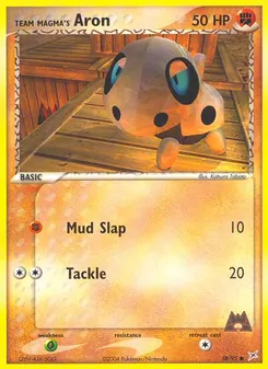 Team Magma's Aron card from Team Magma vs Team Aqua, number 58/95