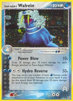 Team Aqua's Walrein card from Team Magma vs Team Aqua, number 6/95