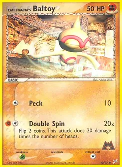 Team Magma's Baltoy card from Team Magma vs Team Aqua, number 60/95