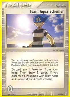 Team Aqua Schemer card from Team Magma vs Team Aqua, number 69/95