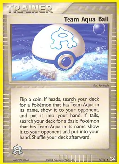 Team Aqua Ball card from Team Magma vs Team Aqua, number 75/95