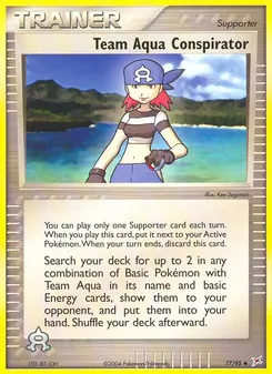 Team Aqua Conspirator card from Team Magma vs Team Aqua, number 77/95