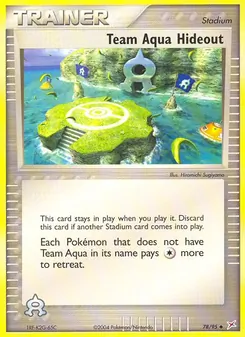 Team Aqua Hideout card from Team Magma vs Team Aqua, number 78/95