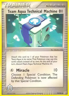 Team Aqua Technical Machine 01 card from Team Magma vs Team Aqua, number 79/95