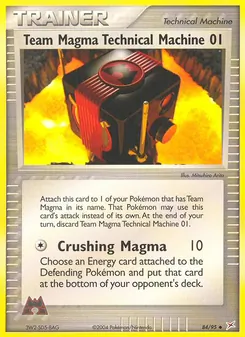 Team Magma Technical Machine 01 card from Team Magma vs Team Aqua, number 84/95