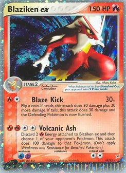 Blaziken ex card from Team Magma vs Team Aqua, number 89/95