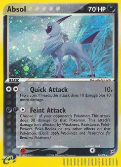 Absol card from Team Magma vs Team Aqua, number 96/95