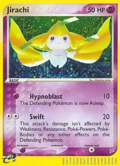 Jirachi card from Team Magma vs Team Aqua, number 97/95