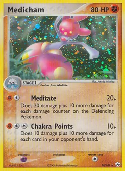 Medicham card from Hidden Legends, number 10/101