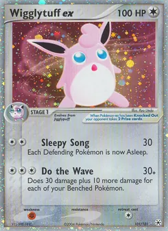 Wigglytuff ex card from Hidden Legends, number 101/101