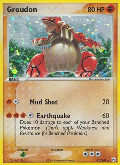 Groudon card from Hidden Legends, number 102/101