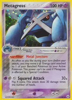 Metagross card from Hidden Legends, number 11/101