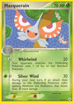 Masquerain card from Hidden Legends, number 20/101