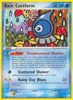 Rain Castform card from Hidden Legends, number 23/101