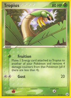 Tropius card from Hidden Legends, number 27/101