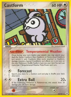 Castform card from Hidden Legends, number 30/101