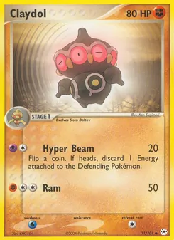 Claydol card from Hidden Legends, number 31/101