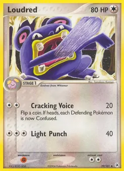 Loudred card from Hidden Legends, number 39/101