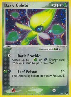 Dark Celebi card from Hidden Legends, number 4/101