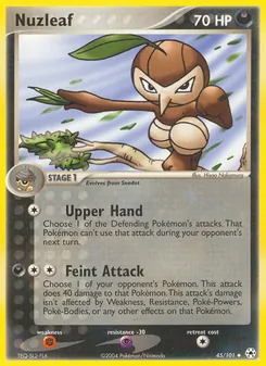 Nuzleaf card from Hidden Legends, number 45/101