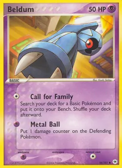 Beldum card from Hidden Legends, number 54/101