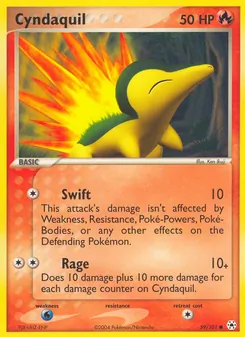Cyndaquil card from Hidden Legends, number 59/101