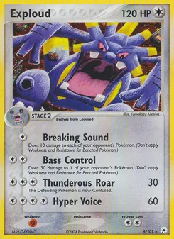 Exploud card from Hidden Legends, number 6/101
