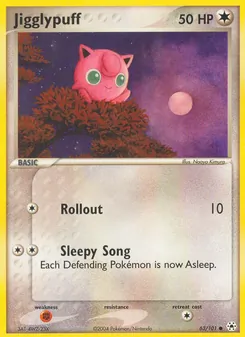 Jigglypuff card from Hidden Legends, number 63/101