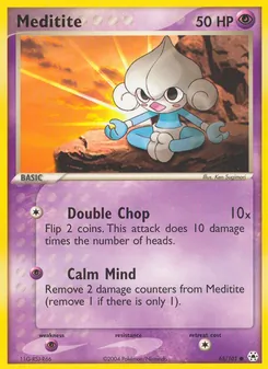 Meditite card from Hidden Legends, number 65/101