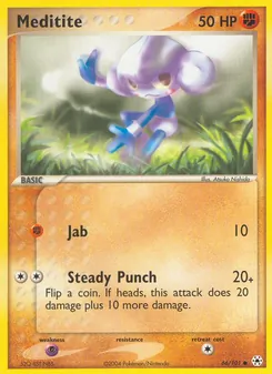 Meditite card from Hidden Legends, number 66/101