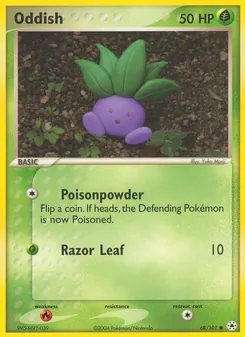 Oddish card from Hidden Legends, number 68/101