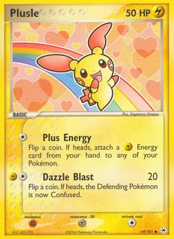 Plusle card from Hidden Legends, number 69/101