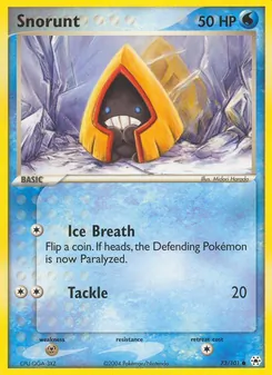 Snorunt card from Hidden Legends, number 73/101