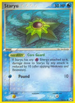 Staryu card from Hidden Legends, number 75/101