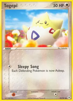 Togepi card from Hidden Legends, number 78/101