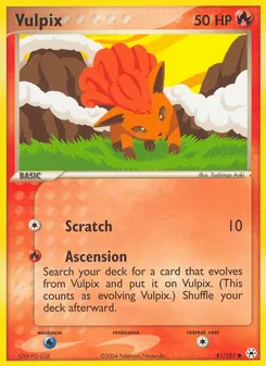 Vulpix card from Hidden Legends, number 81/101