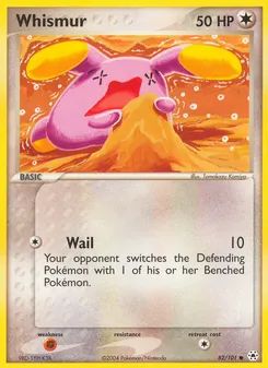 Whismur card from Hidden Legends, number 82/101