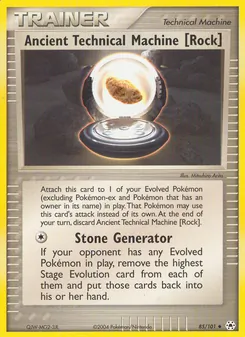 Ancient Technical Machine [Rock] card from Hidden Legends, number 85/101