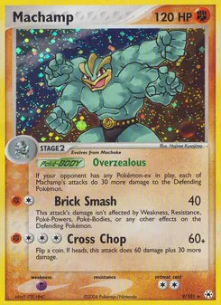 Machamp card from Hidden Legends, number 9/101