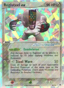 Registeel ex card from Hidden Legends, number 99/101