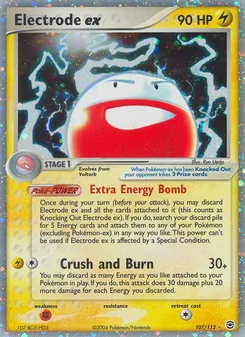 Electrode ex card from FireRed & LeafGreen, number 107/112