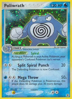 Poliwrath card from FireRed & LeafGreen, number 11/112
