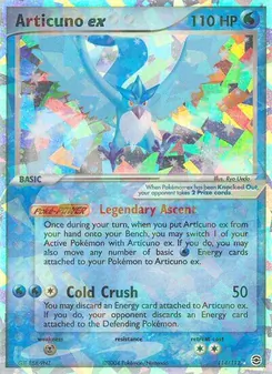 Articuno ex card from FireRed & LeafGreen, number 114/112