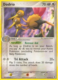 Dodrio card from FireRed & LeafGreen, number 21/112