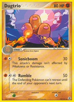 Dugtrio card from FireRed & LeafGreen, number 22/112