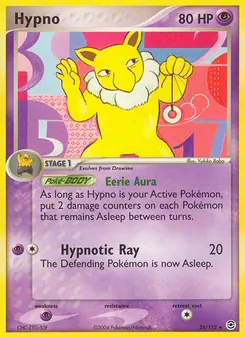 Hypno card from FireRed & LeafGreen, number 25/112