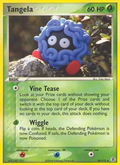 Tangela card from FireRed & LeafGreen, number 30/112